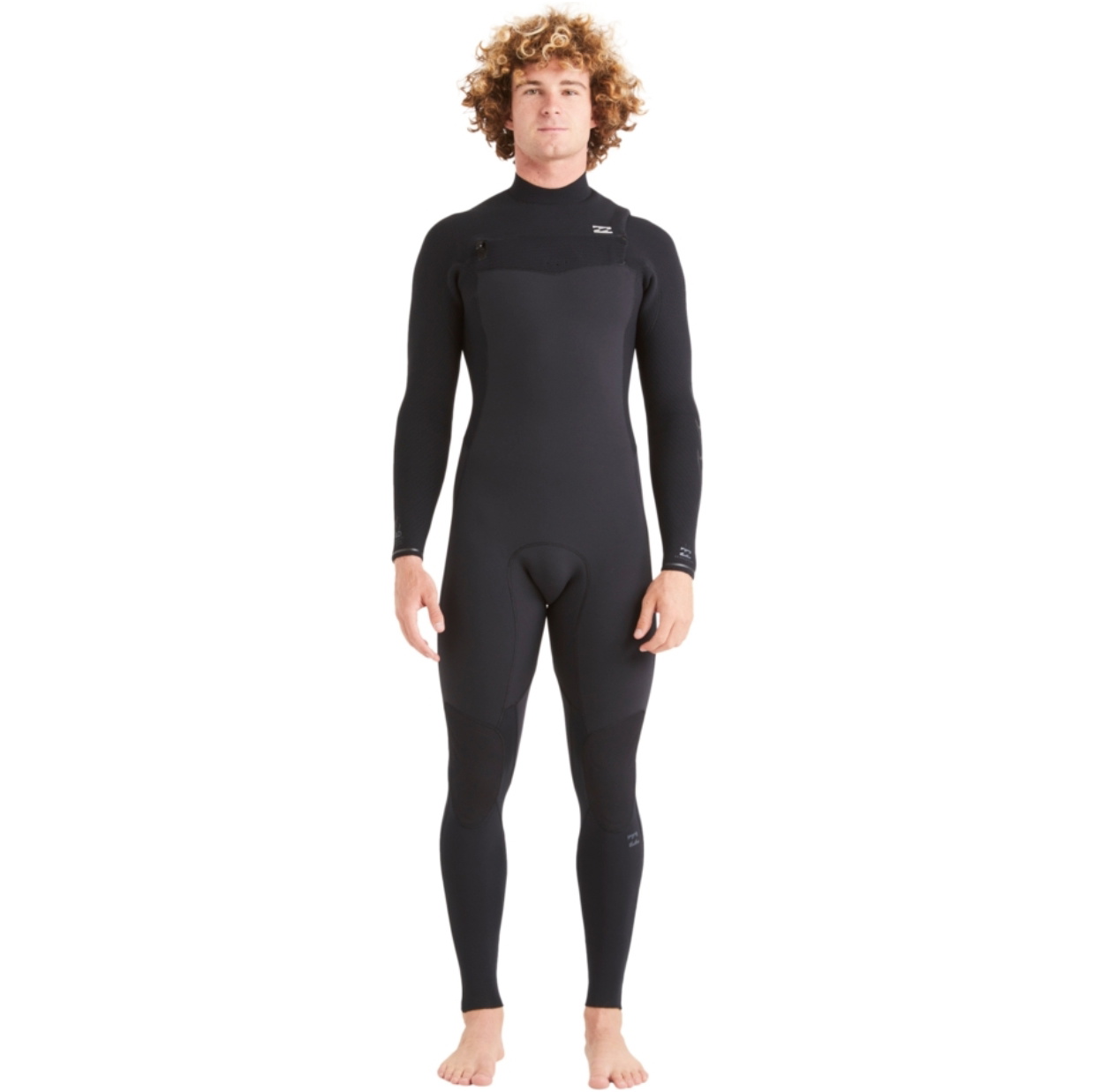 2024 Fato de mergulho com fecho de correr no peito para homem Revolution 4/3 mm ABYW100177 da Billabong - Preto